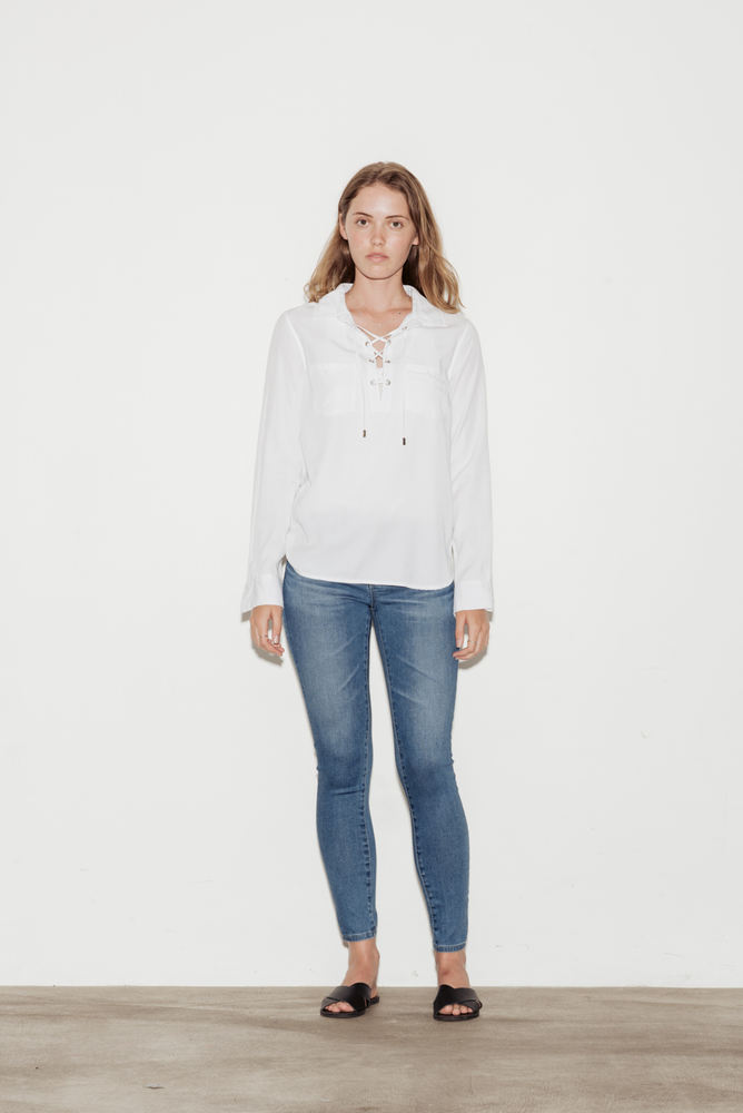 Billie Tencel Lace-Up Shirt