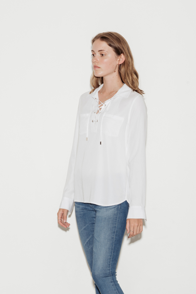 Billie Tencel Lace-Up Shirt